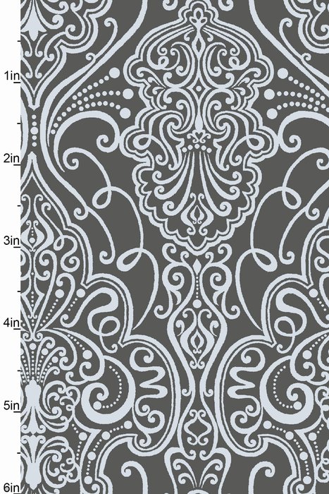 Studio E - Pearle - Damask, Silver/Pewter