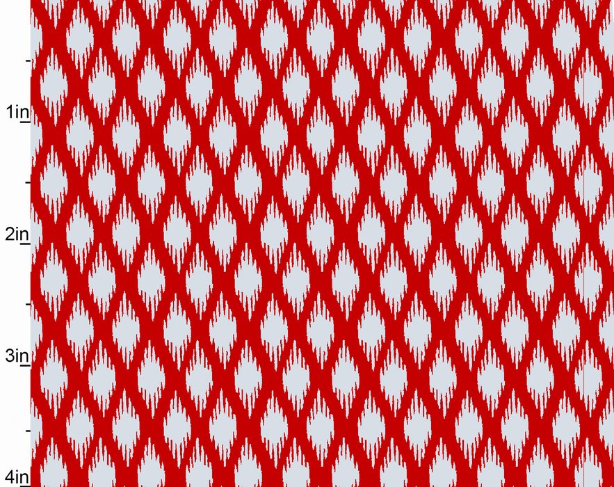 Studio E - Pearle - Ikat, Silver/Red