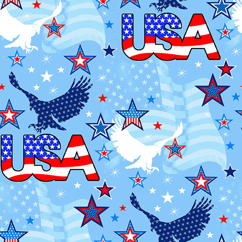 Studio E - Stars & Stripes Forever - USA Stars & Eagles, Blue