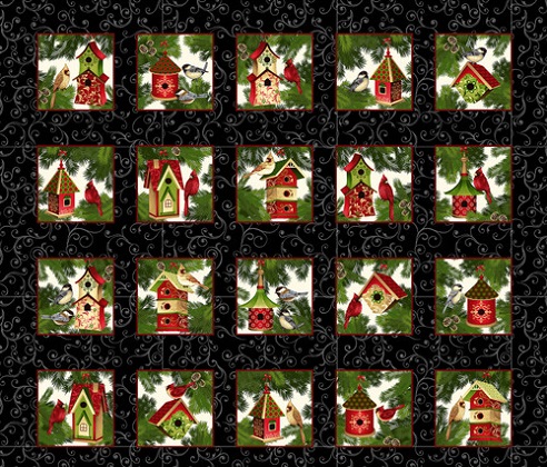 Studio E - 'Tis the Season - 36' Christmas Blocks, Black