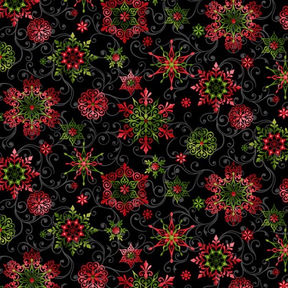 Studio E - 'Tis the Season - Snowflakes, Black