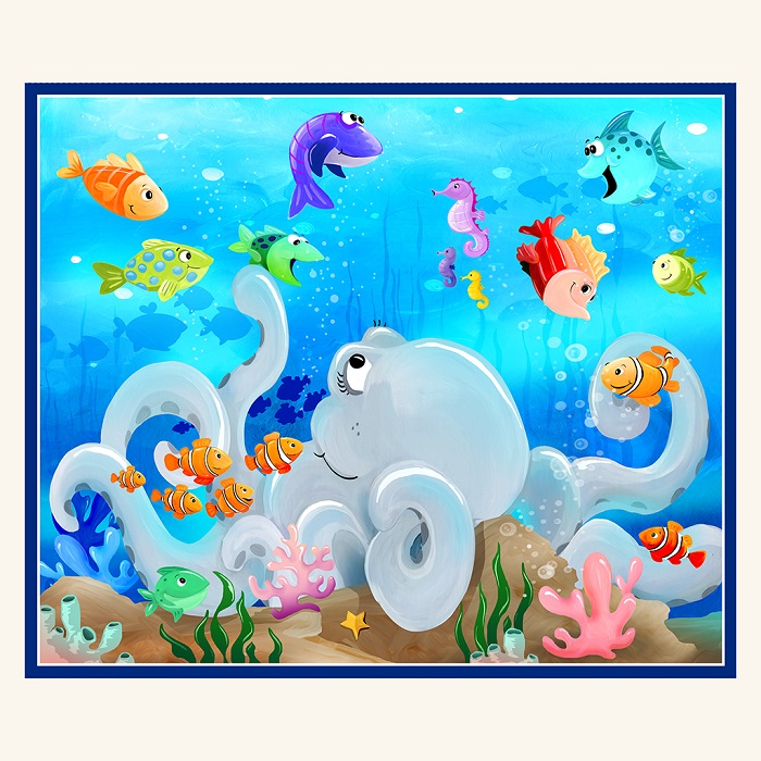 SusyBee - Under The Sea - 36' Digital Play Mat Panel, Multi