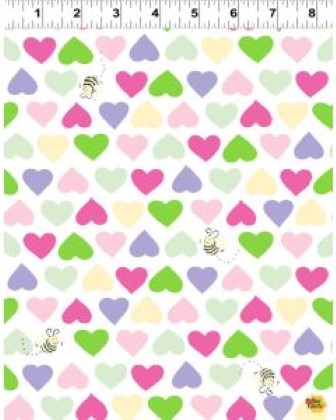 Susybee - Sweet Bees - Heart & Bees, Pink