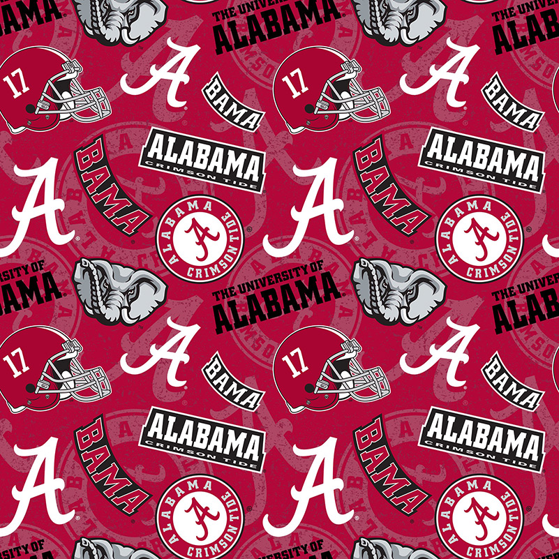 Sykel - College Prints - University of Alabama, Red