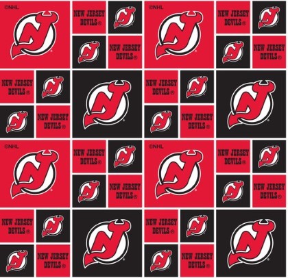 Sykel - NHL - New Jersey Devils - Block Allover, Red/Black