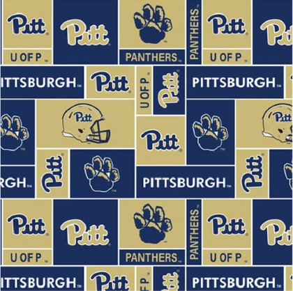 Sykel - Pittsburgh Panthers Fleece - Blocks, Navy/Gold