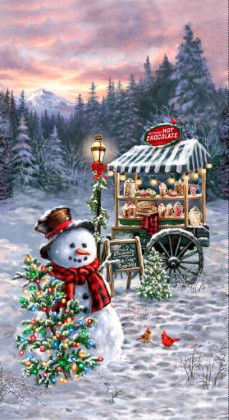 Timeless Treasures - Frosty Delights - 24' Snowman Panel, Multi