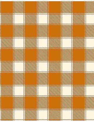 Timeless Treasures - Holiday - Buffalo Check, Orange