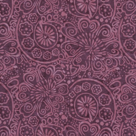 Timeless Treasures - Tapestry - Flower Scrolls, Purple