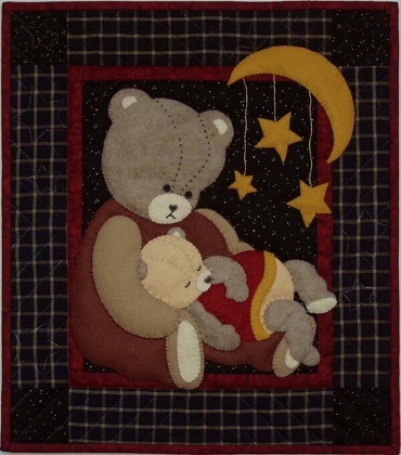 Wall Quilt Pattern - Baby Bear - Size: 13' X 15'