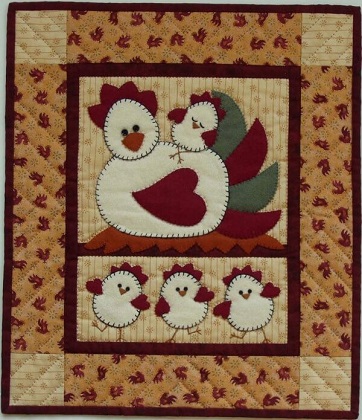 Wall Quilt Pattern - Chicken Coop - Size 13' x 15'