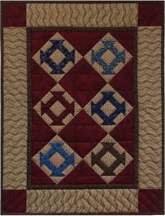 Wall Quilt Pattern - Hole In The Barn Door - Size: 17' X 22'