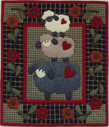 Wall Quilt Pattern - Wooly Sheep - Size: 13' X 15'