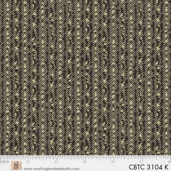 Washington Street Studio - Classic Black & Tan - Textured Stripe, Dark Brown