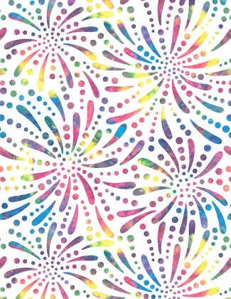 Wilmington Prints - 108' Essentials Fireworks - White/Multi