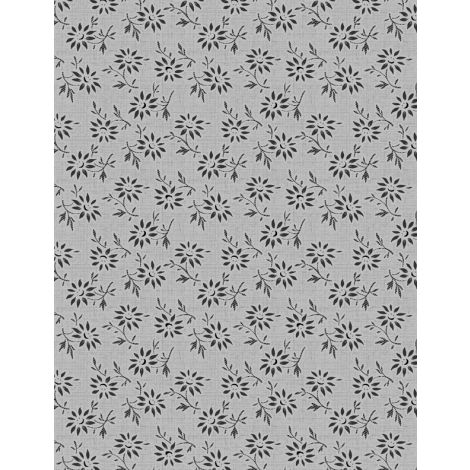 Wilmington Prints - Blackwood Cottage - Small Floral, Light Grey