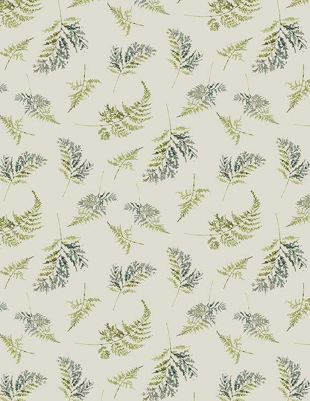 Wilmington Prints - Blessed by Nature - Fern Toss, Green