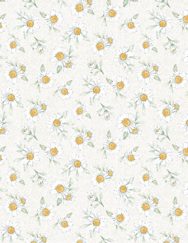 Wilmington Prints - Daisy Days - Daisies, Cream