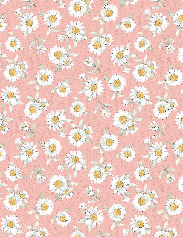 Wilmington Prints - Daisy Days - Daisies, Pink