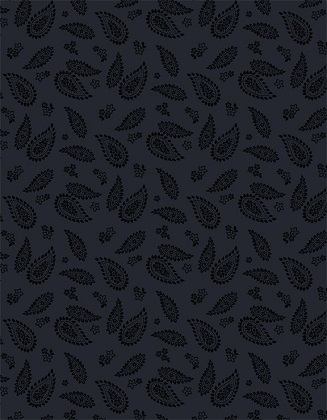 Wilmington Prints - Essentials - After Midnight - Paisley, Black on Black