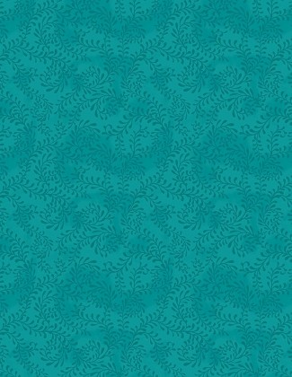 Wilmington Prints - Essentials Swirling Leaves - Dark Teal