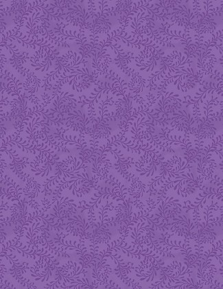 Wilmington Prints - Essentials Swirling Leaves - Purple