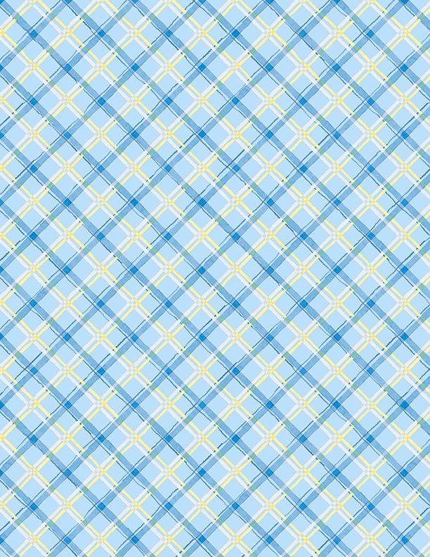 Wilmington Prints - Gnome-Grown - Plaid, Blue