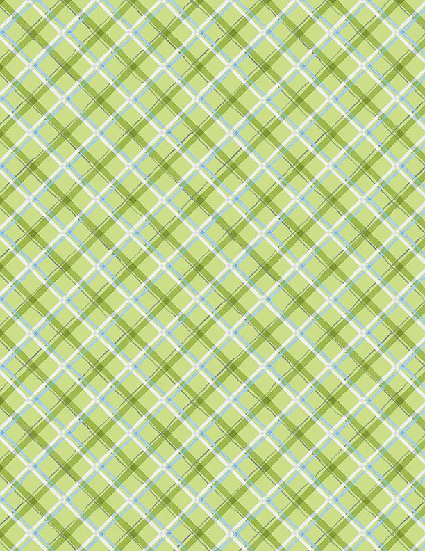 Wilmington Prints - Gnome-Grown - Plaid, Green