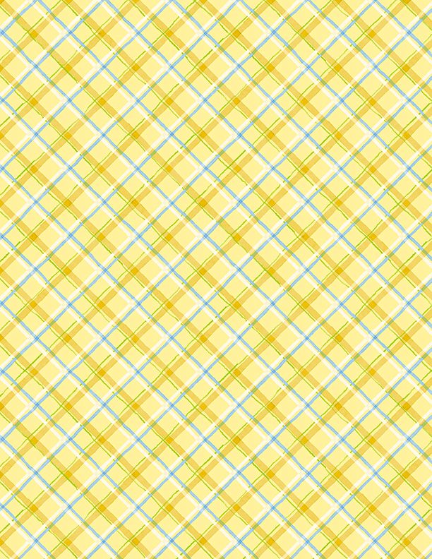 Wilmington Prints - Gnome-Grown - Plaid, Yellow