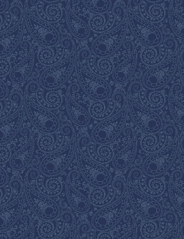 Wilmington Prints - Juliette - Paisley, Navy