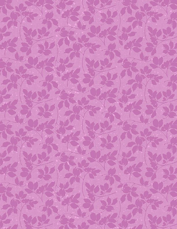 Wilmington Prints - Meadow Melody - Leaf Toss, Purple