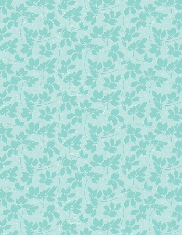 Wilmington Prints - Meadow Melody - Leaf Toss, Teal