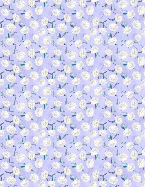 Wilmington Prints - Morning Blooms - Small Floral Toss, Purple