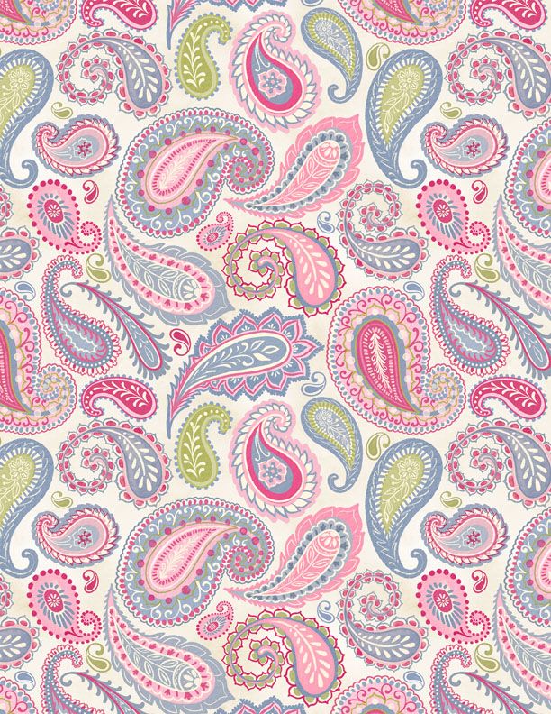 Wilmington Prints - Paisley Punch - Paisleys, Cream