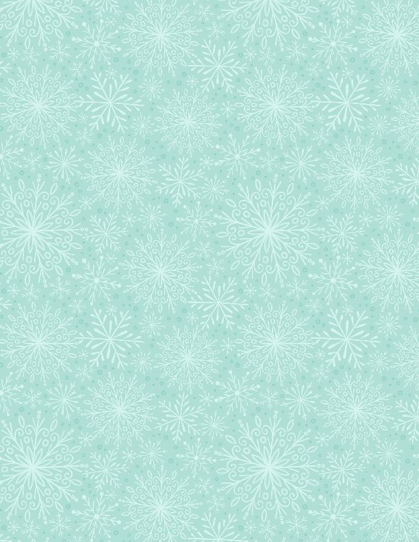 Wilmington Prints - Peppermint Parlor - Tonal Snowflakes, Teal