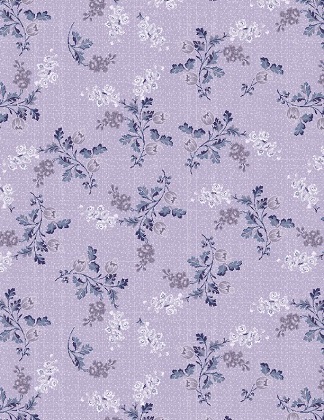 Wilmington Prints - Purple Majesty - Medium Floral, Lavender