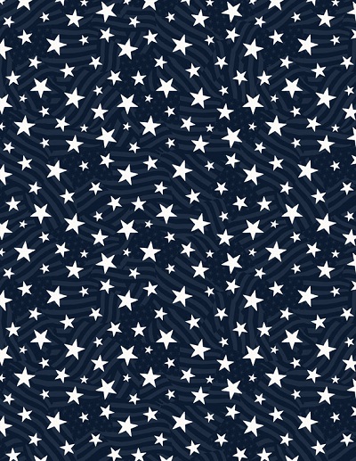 Wilmington Prints - Stars of Valor - Stars & Stripes, Navy