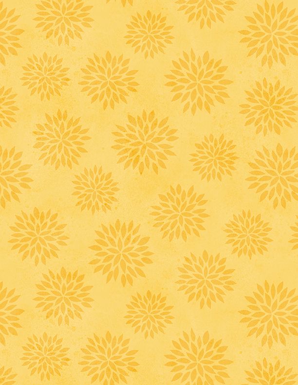 Wilmington Prints - Sunflower Splendor - Tonal Flowers, Yellow