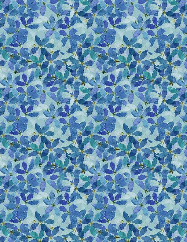 Wilmington Prints - Sunlit Serenade - Medium Floral, Blue