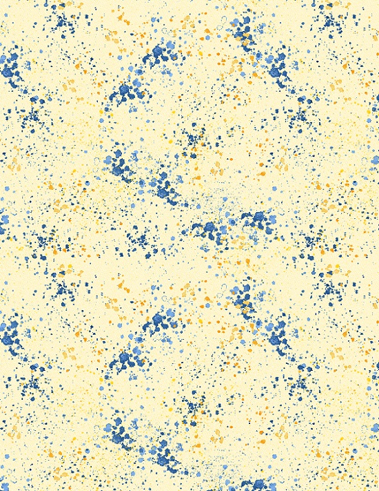 Wilmington Prints - Sunlit Serenade - Splatter Texture, Yellow/Blue