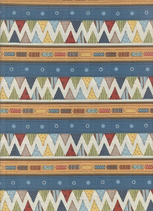 Wilmington Prints - Sunshine Zoo - Ticking Stripe, Multi