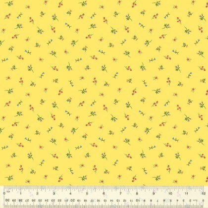 Windham Fabrics - Lily - Floral Spritz, Pale Yellow