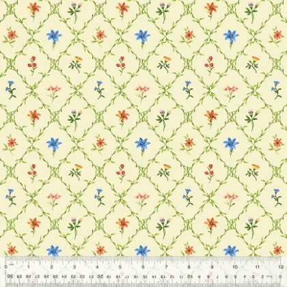 Windham Fabrics - Lily - Lattice Garden, Ivory