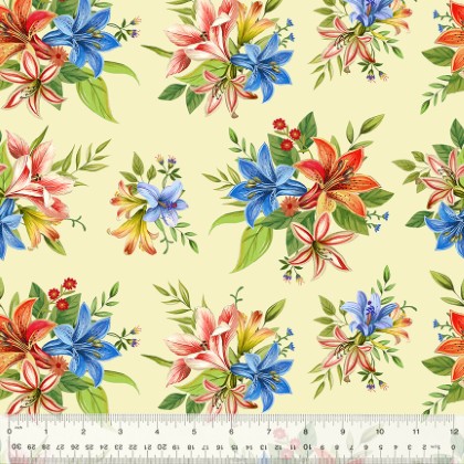 Windham Fabrics - Lily - Splendid Lilies, Ivory