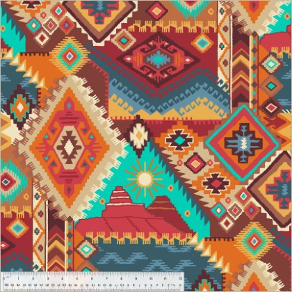 Windham Fabrics - Winter Fleece Print - Frontier, Rust