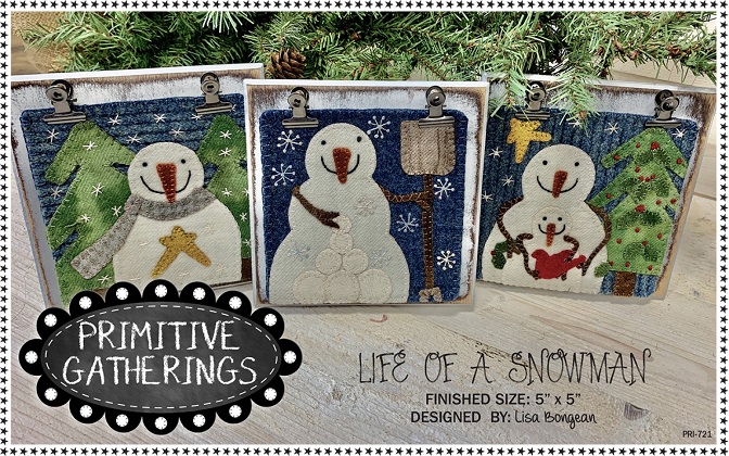 Wool Pattern - Life of a Snowman - 5' x 5'