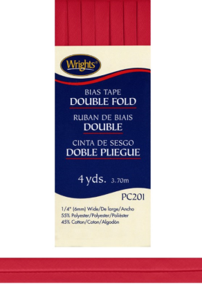 Wrights - Bias Tape Double Fold - 1/4' x 4 yd, Brick