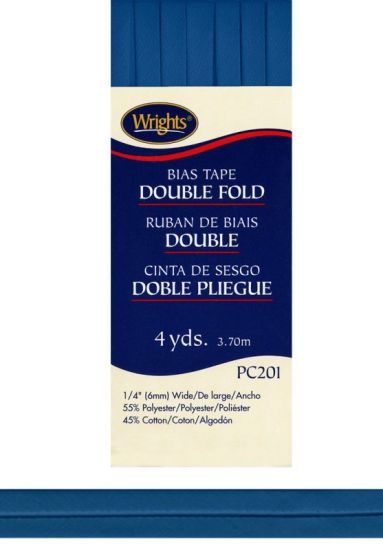 Wrights Double Fold Bias Tape 1/4'' x 4yds