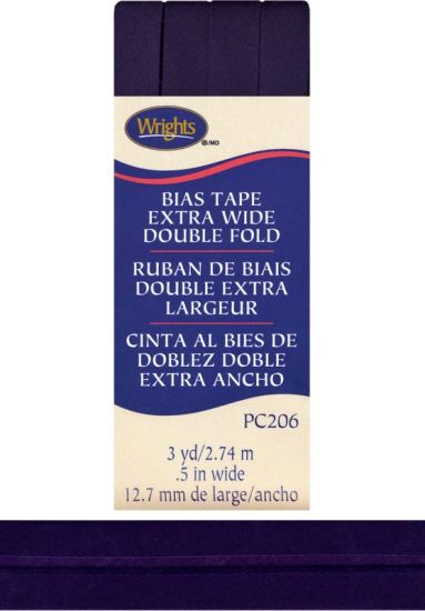 Wrights - Bias Tape X-Wide Double Fold - 1/2' x 3 yd, Blackberry