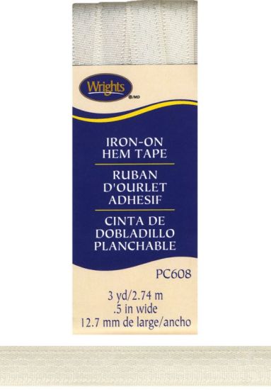 Wrights - Iron On Hem Tape Binding - 1/2' x 3 yd, Oyster